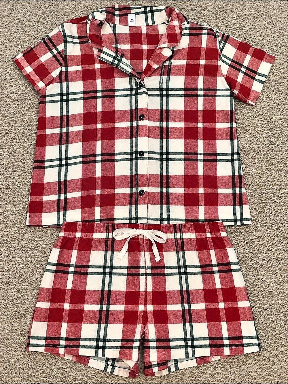 Old Navy Plaid Matching Set in Red & White Medium